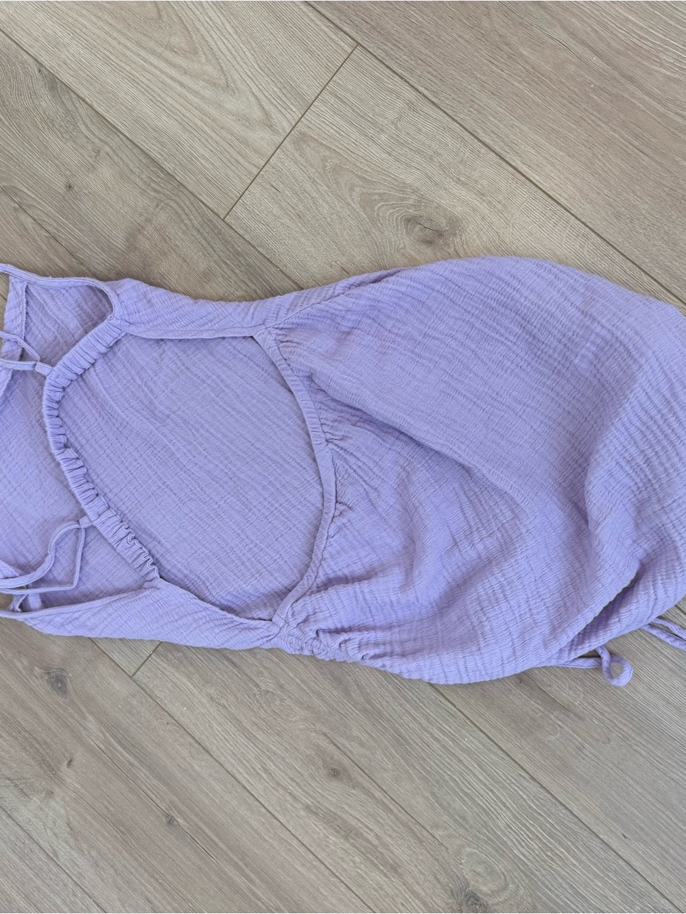 ASOS Lilac Ruched Mini Dress - Picture 3 of 4